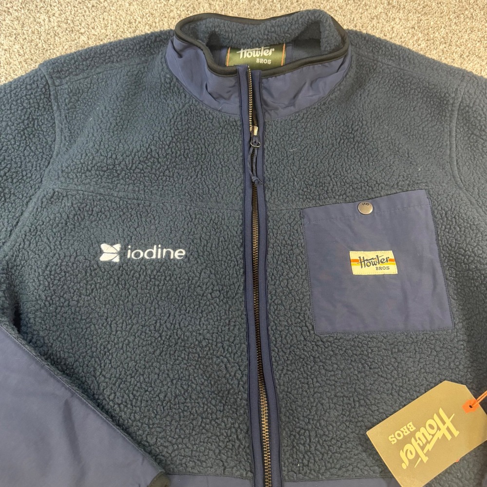 Howler Bros Chisos Fleece Jacket Mens XL Nightshade Blue Full Zip Iodine‎ NEW